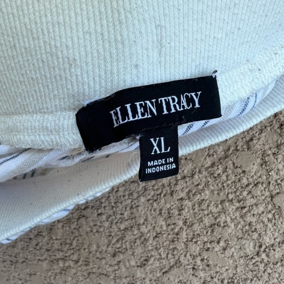 Ellen Tracy Linen Pants with pockets Womens Size XL Striped Comfort Contemporary - Picture 6 of 12